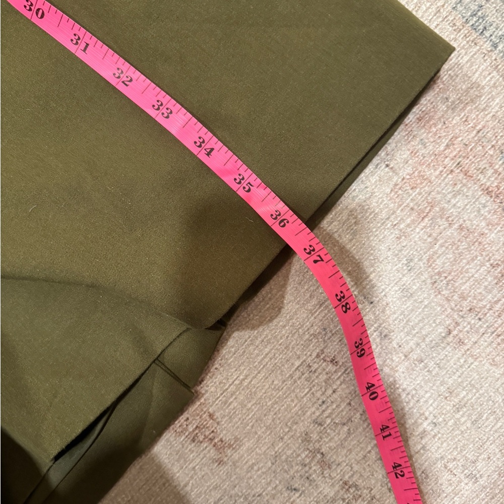 J. Crew Olive V neck Piped Dress - Picture 8 of 8